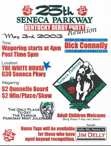 2003 Derby Party Flyer